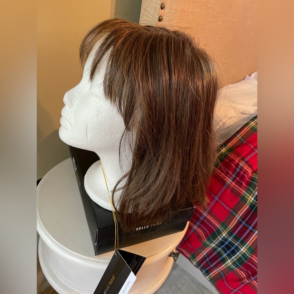 Belle Tress Destiny heat-friendly wig. English Toffee color. New, with tags.